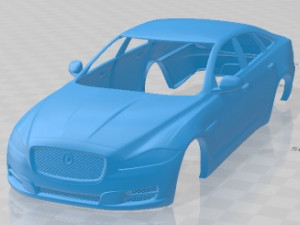 Jaguar XJ 2010 Printable Body Car 3D Print Model