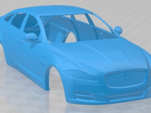Jaguar XJ 2010 Printable Body Car 3D Print Model