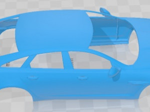 Jaguar XJ 2010 Printable Body Car 3D Print Model