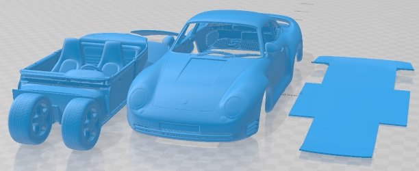 Porsche 959 1987 Printable Car Modèles 3D en vedette .c4d .max .obj .3ds .fbx .stl .blend 