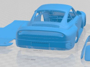 Porsche 959 1987 Printable Car Modèles 3D en vedette