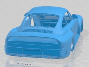 Porsche 959 1987 Printable Body Car 3D-Druckmodell