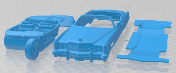 Cadillac Eldorado 1973 Printable Car 3D Print Model .c4d .max .obj .3ds .fbx .stl .blend 