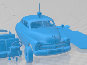 Mercury Eight Coupe Police 1949 Printable Car Model Cetak 3D