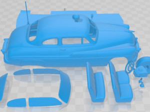 Mercury Eight Coupe Police 1949 Printable Car Model Cetak 3D