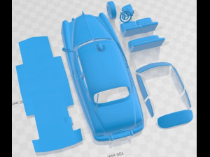 Mercury Eight Coupe Police 1949 Printable Car Model Cetak 3D
