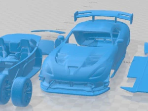 Dodge Viper ACR 2016 Yazdırılabilir Araba 3D Baskı Modeli
