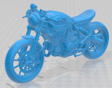 Ducati Scrambler Printable Modelo de Impressão 3D .c4d .max .obj .3ds .fbx .stl .blend 
