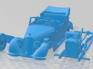 Mercedes Benz TYP 170V Cabriolet B German Staff 1940 Printable Car 3D 프린트 모델
