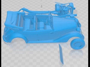 Mercedes Benz TYP 170V Cabriolet B German Staff 1940 Printable Car Modello di stampa 3D