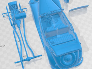 Mercedes Benz TYP 170V Cabriolet B German Staff 1940 Printable Car Modello di stampa 3D