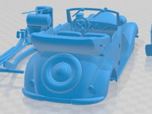 Mercedes Benz TYP 170V Cabriolet B German Staff 1940 Printable Car 3D Print Model