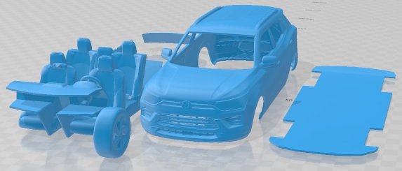 Ssangyong Korando 2020 Printable Car 3D Принт Модель .c4d .max .obj .3ds .fbx .stl .blend 