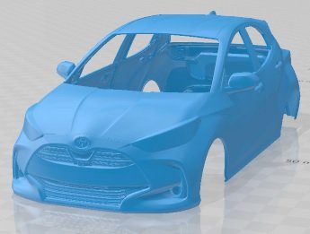 Toyota Yaris 2020 Printable Body Car Modello di stampa 3D .c4d .max .obj .3ds .fbx .stl .blend 