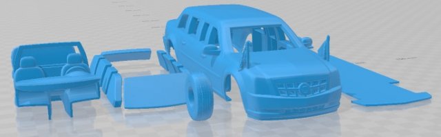 Cadillac US Presidential State Car 2009 Printable Car 3D Print Model in ...