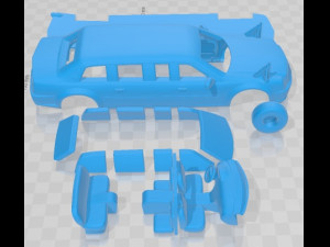 Cadillac US Presidential State Car 2009 Printable Car 3D 프린트 모델