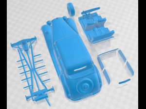 Mercedes Benz 170V CS 1946 Printable Car 3D 打印模型