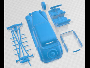 Mercedes Benz 170V CS 1946 Printable Car 3D Print Model