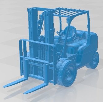 CAT Forklift Printable 3D Druckmodell .c4d .max .obj .3ds .fbx .stl .blend 