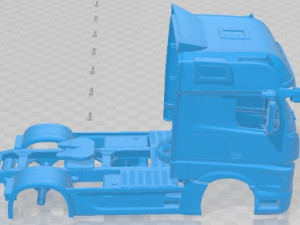 Mercedes Benz Actros 2022 Printable Body Truck 3D Baskı Modeli