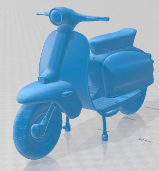 Lambretta Jet 200 Printable 3D Print Model .c4d .max .obj .3ds .fbx .stl .blend 