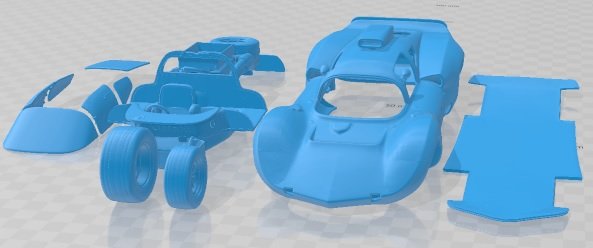 Chaparral 2D 1966 Printable Car Model Cetak 3D .c4d .max .obj .3ds .fbx .stl .blend