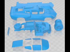 Chaparral 2D 1966 Printable Car Model Cetak 3D