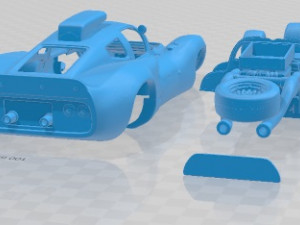 Chaparral 2D 1966 Printable Car Model Cetak 3D