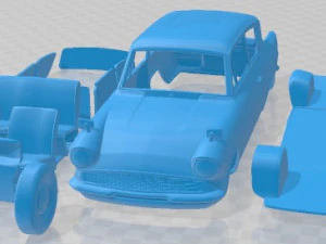 Anglia Saloon 2 Door 105e 1967 Printable Car 3D Print Model