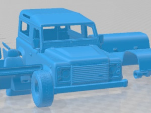 Land Rover Defender 90 Station Wagon 2011 Printable Car 3Dプリントモデル