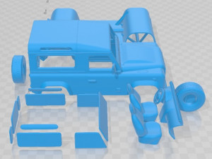 Land Rover Defender 90 Station Wagon 2011 Printable Car 3Dプリントモデル