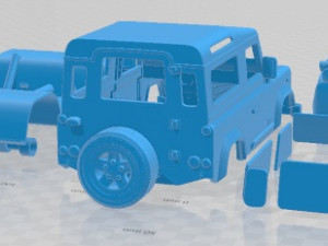 Land Rover Defender 90 Station Wagon 2011 Printable Car 3Dプリントモデル