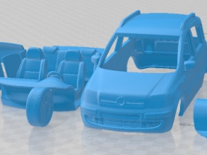 Fiat Panda 2011 Printable Car 3D Print Model