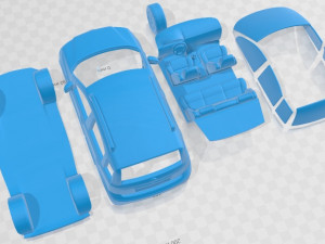 Fiat Panda 2011 Printable Car 3D Print Model