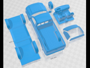 Ranger Regular Cab 2009 Printable Car in separate parts Modèles 3D en vedette