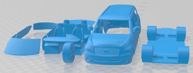 Infiniti QX80 2011 Printable Car 3D प्रिंट मॉडल .c4d .max .obj .3ds .fbx .stl .blend 