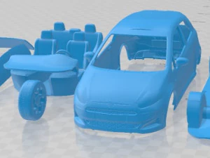 Coche Imprimible Fiat Punto Evo Abarth 2011 Modelo de impresión 3D
