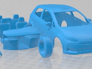 Fiat Punto Evo Abarth 2011 Printable Car 3D Принт Модель