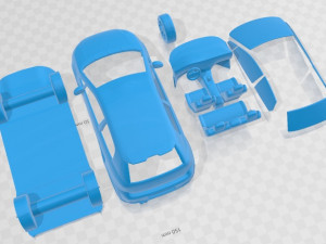 Fiat Punto Evo Abarth 2011 Printable Car 3D Принт Модель