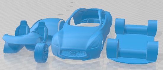 Infiniti Essence 2011 Printable Car Model Cetak 3D .c4d .max .obj .3ds .fbx .stl .blend 