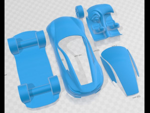 Infiniti Essence 2011 Printable Car Model Cetak 3D
