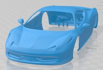 Ferrari 458 Italia 2011 Printable Body Car 3D Print Model .c4d .max .obj .3ds .fbx .stl .blend