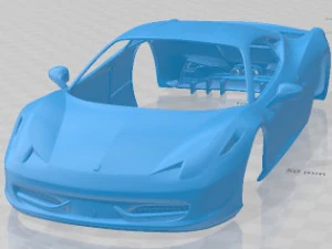 Ferrari 458 Italia 2011 Printable Body Car 3D Print Model