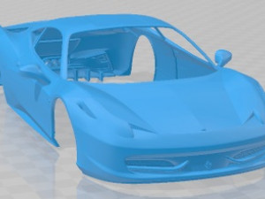 Ferrari 458 Italia 2011 Printable Body Car 3D Baskı Modeli