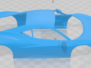 Ferrari 458 Italia 2011 Printable Body Car 3D Baskı Modeli