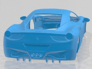 Ferrari 458 Italia 2011 Printable Body Car 3D Baskı Modeli