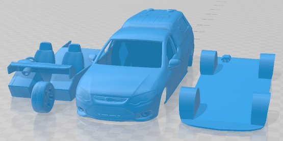 Falcon UTE XR6 Police 2011 Printable Car 3D Принт Модель .c4d .max .obj .3ds .fbx .stl .blend 
