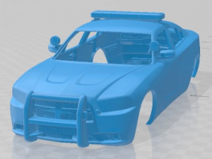 Dodge Charger Police 2011 Printable Body Car Modelo de impresión 3D