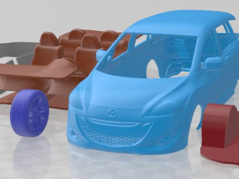 Samoch&oacute;d do wydrukowania Mazda 5 2011 Model do druku 3D
