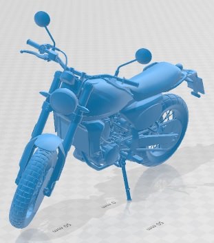 Fantic Caballero 500 Scrambler Printable Motorbike Modelo de impresión 3D .c4d .max .obj .3ds .fbx .stl .blend 